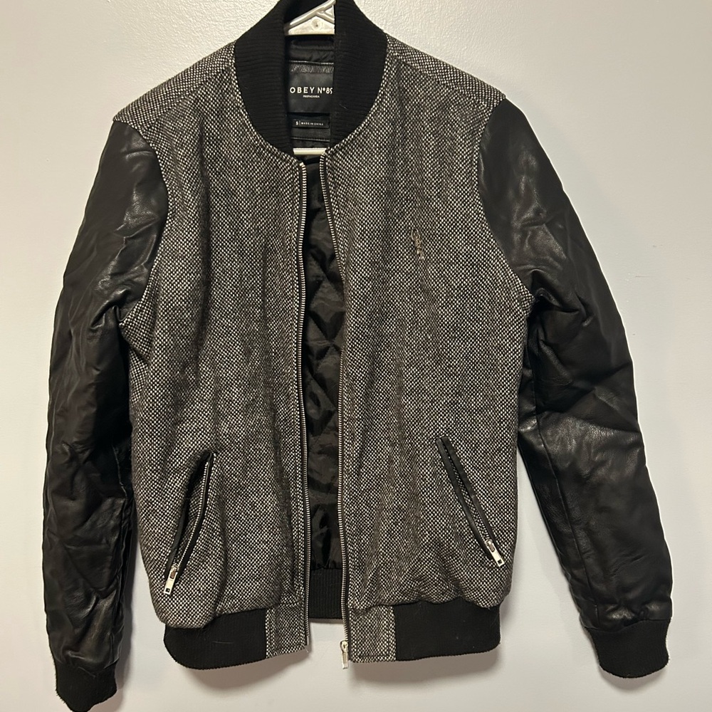 Obey jacket twill and pleather
